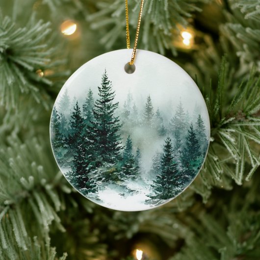 Décoration de Noël en pin enneigé (Arbre)