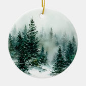 Décoration de Noël en pin enneigé (Devant)