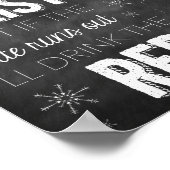 Décoration de Noël en tableau noir - Poster (Coin)