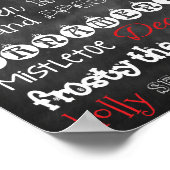 Décoration de Noël en tableau noir - Poster (Coin)