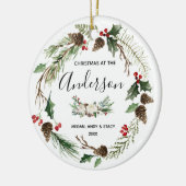 Décoration de Noël Florale personnalisée (Gauche)