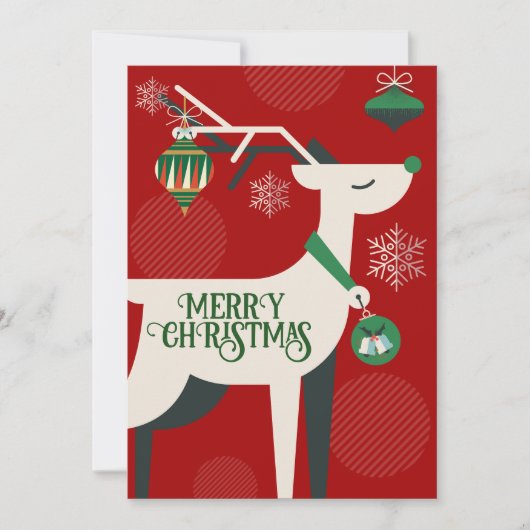 Décoration de Noël invitation classique géométriqu (Devant)