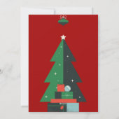 Décoration de Noël invitation classique géométriqu (Dos)