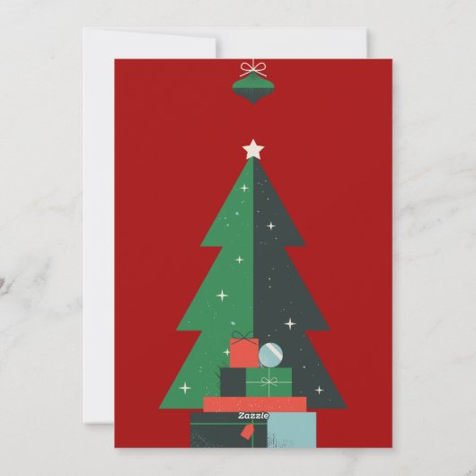 Décoration de Noël invitation classique géométriqu (Dos)