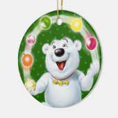 Décoration de Noël jonglant avec l'ours polaire. (Gauche)