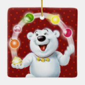 Décoration de Noël jonglant l'ours blanc (Dos)