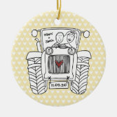 Décoration de Noël Mariage de tracteur personnalis (Devant)