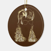 Décoration de Noël Mullet Madness personnalisée (Gauche)