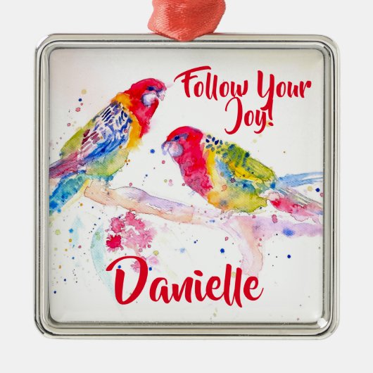 Décoration de nom de perroquet Rosella peinture à (Devant)