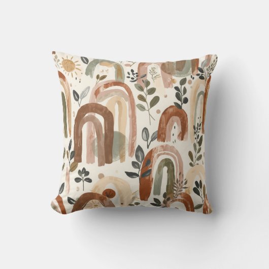 Décoration de nurserie boho | Coussin d'accent de  (Recto)