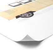 Décoration de nurserie de fourgonnette rétro jaune (Coin)