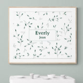 Décoration de nurserie de nom personnalisé minimal