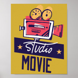 Décoration de poster de caméra de studio de cinéma