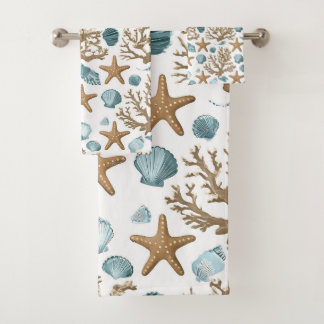 Décoration de salle de bain de plage côtière en co