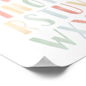 Décoration de salle de classe Alphabet Aquarelle A (Coin)