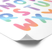 Décoration de salle de classe d'alphabet aquarelle (Coin)