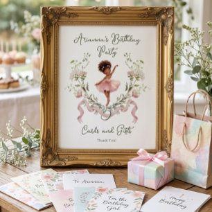 Décoration de table d'anniversaire de ballerine à