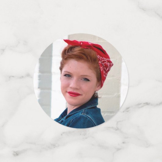 Décoration de table de la fête Confetti Photo pers (Petit recto)