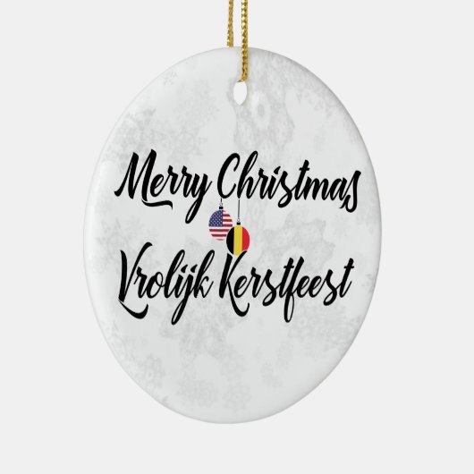 Décoration de vacances Bilingue Belge-Américaine (Droite)