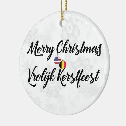 Décoration de vacances Bilingue Belge-Américaine (Gauche)
