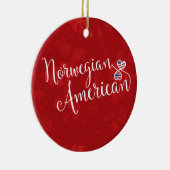 Décoration de vacances de drapeaux de cœurs norvég (Droite)