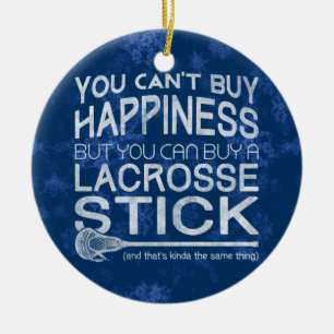 Décoration drôle d'ornement de Noël de lacrosse