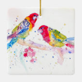 Décoration du nom du mari à l'aquarelle de perroqu (Dos)