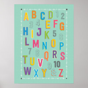 Décoration éducative pour la salle de classe ABC 1