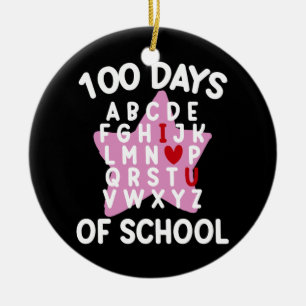 Décoration En Céramique 100 jours d'école Alphabet 100ème jour Enseignant
