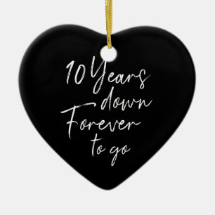 Décoration En Céramique 10 ans en arrière pour toujours aller 10e anniver