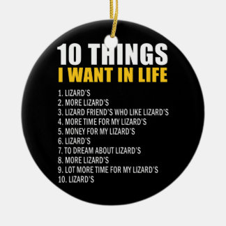 Décoration En Céramique 10 Choses Que Je Veux Dans La Vie Lézard Dragon Po