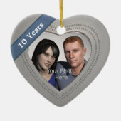 Décoration En Céramique 10e anniversaire de Tin Effect : Ajouter une photo (Devant)