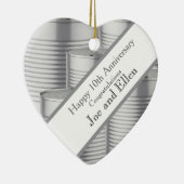 Décoration En Céramique 10th Wedding Anniversary, Tin Anniversary (Droite)