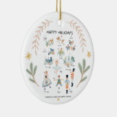 Décoration En Céramique 12 Jours de Noël Vacances Texte traditionnel (Droite)