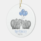 Décoration En Céramique 14e anniversaire mariage d'ivoire cadeau d'éléphan (Gauche)