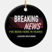 Décoration En Céramique 15 ans Anniversaire du travail 15e emploi (Dos)