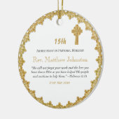 Décoration En Céramique 15e anniversaire d'Ordination Ecriture personnalis (Gauche)