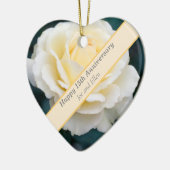 Décoration En Céramique 15e anniversaire du Mariage, Rose (Gauche)