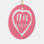 Décoration En Céramique 17e anniversaire Mariage carnélien traditionnel (Droite)