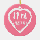 Décoration En Céramique 17e anniversaire Mariage carnélien traditionnel (Devant)