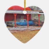 Décoration En Céramique 1960 BLUE SADAND DEVILLE Antique voiture (Devant)