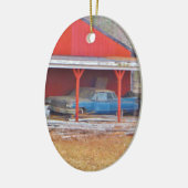 Décoration En Céramique 1960 BLUE SADAND DEVILLE Antique voiture (Gauche)