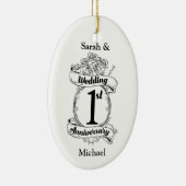 Décoration En Céramique 1er anniversaire Mariage (Droite)