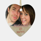 Décoration En Céramique 1er Noël 20xx - Marié & Joyeux (Droite)