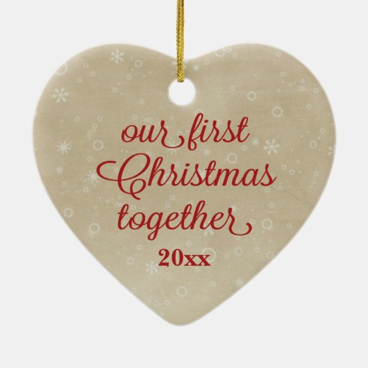 Décoration En Céramique 1er Noël 20xx - Marié & Joyeux (Dos)