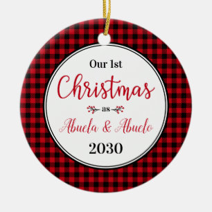 Décoration En Céramique 1er Noël Abuela Abuelo Photo