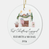 Décoration En Céramique 1er Noël Aquarelle Engagée Arbre de Noël (Gauche)