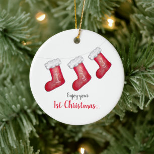 Décoration En Céramique 1er Noël avec nouveau bébé