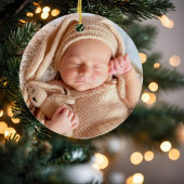 Décoration En Céramique 1er Noël de bébé personnalisé avec photo