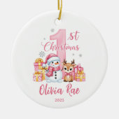 Décoration En Céramique 1er Noël de Snowman Baby (Devant)